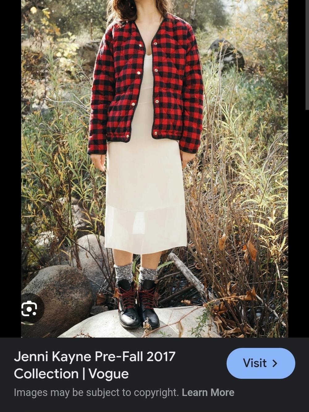 Jenni Kayne Red and Black Buffalo Plaid Puffer Jacket